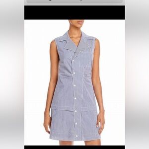 10 Crosby Derek Lam Sabrina Striped Sleeveless Dress Size 4
